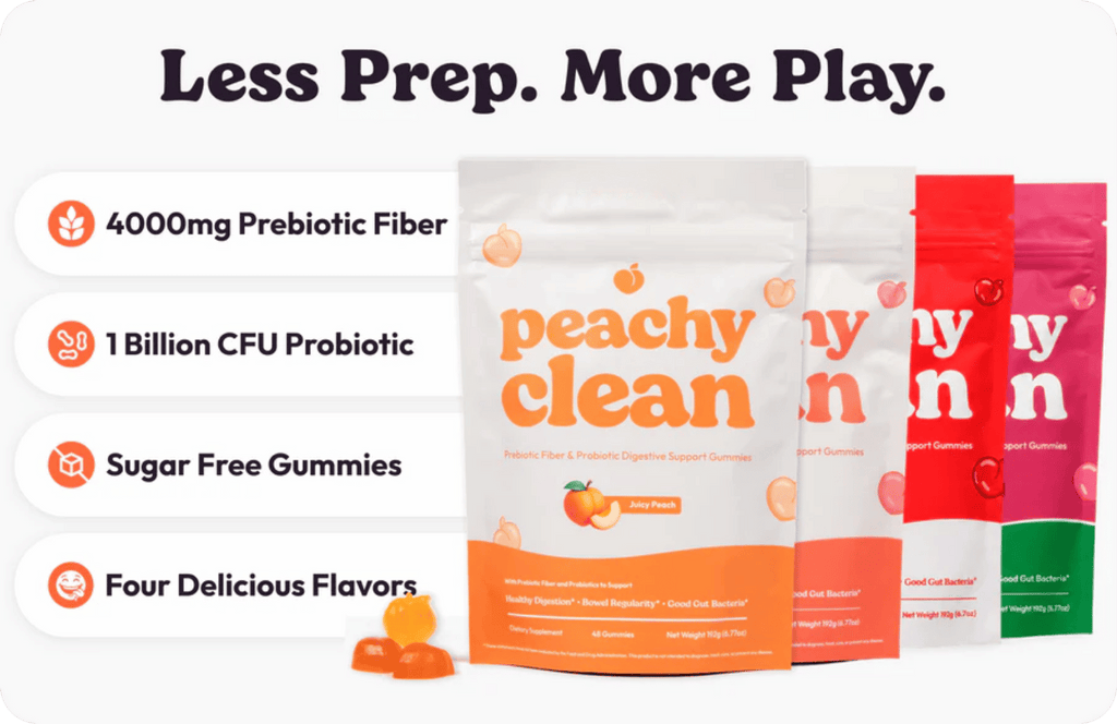 Peachy Clean™ Sugar-Free Pre+Probiotic Fiber Gummies