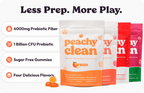 Peachy Clean™ Sugar-Free Pre+Probiotic Fiber Gummies
