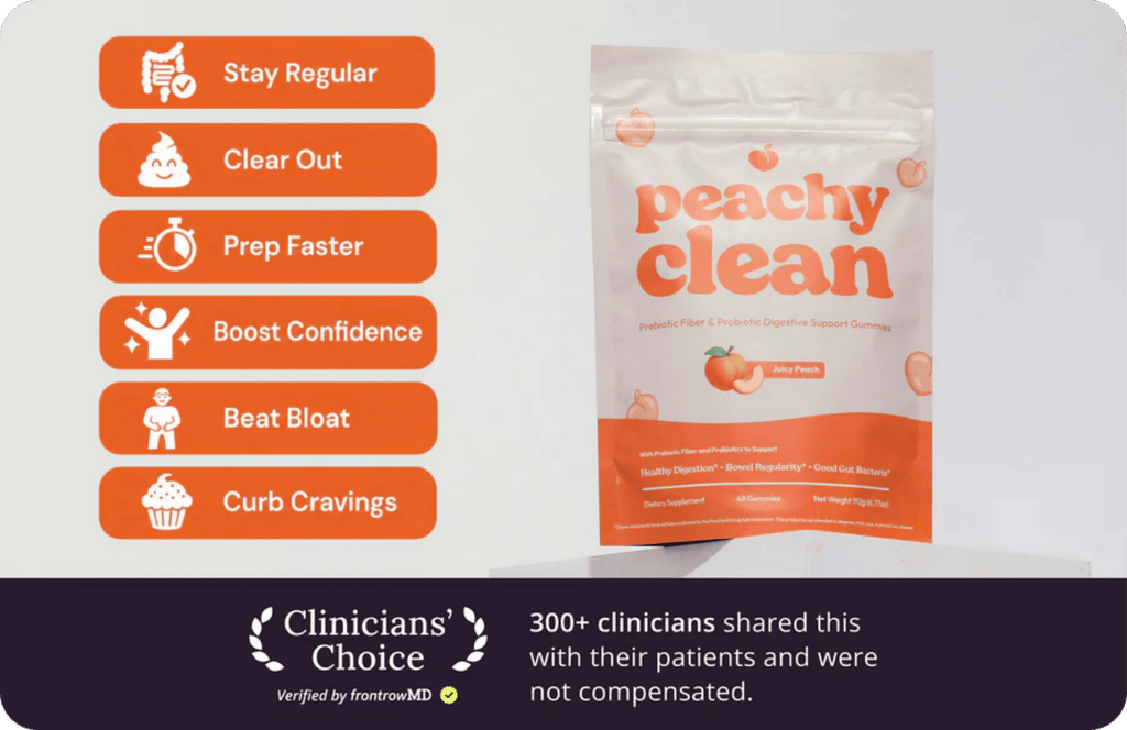 Peachy Clean™ Sugar-Free Pre+Probiotic Fiber Gummies